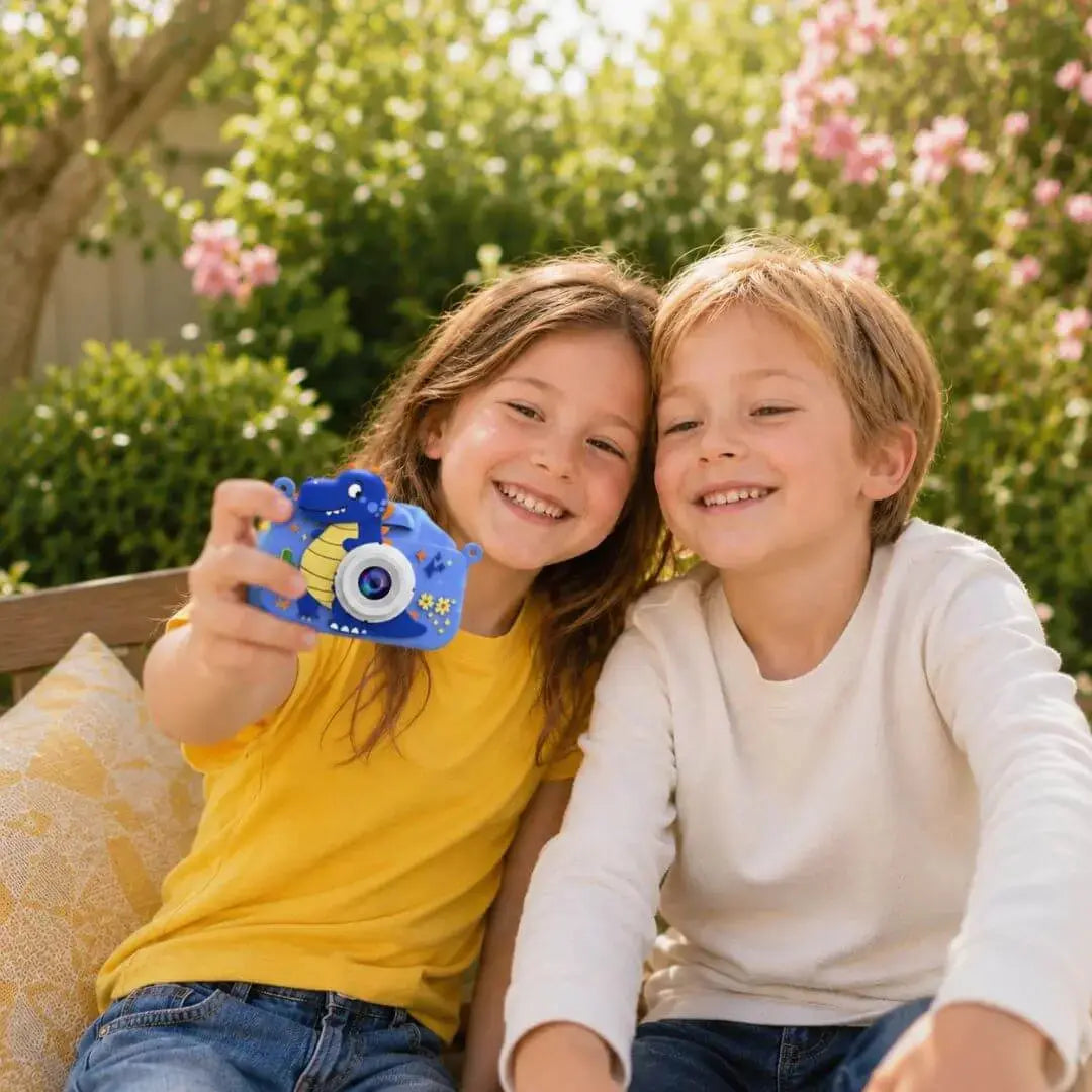 Appareil Photo Enfant Selfie – Double Objectif HD – Dinosaure