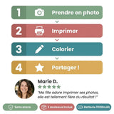 Appareil Photo Imprimante Enfant - Impression Instantanée Sans Encre