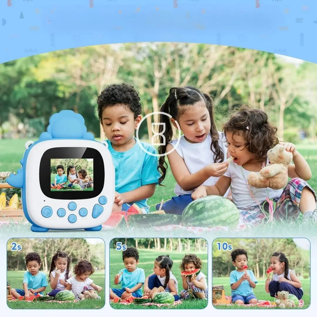Appareil Photo Instantané pour Enfant Dinosaure Bleu – DinoCam