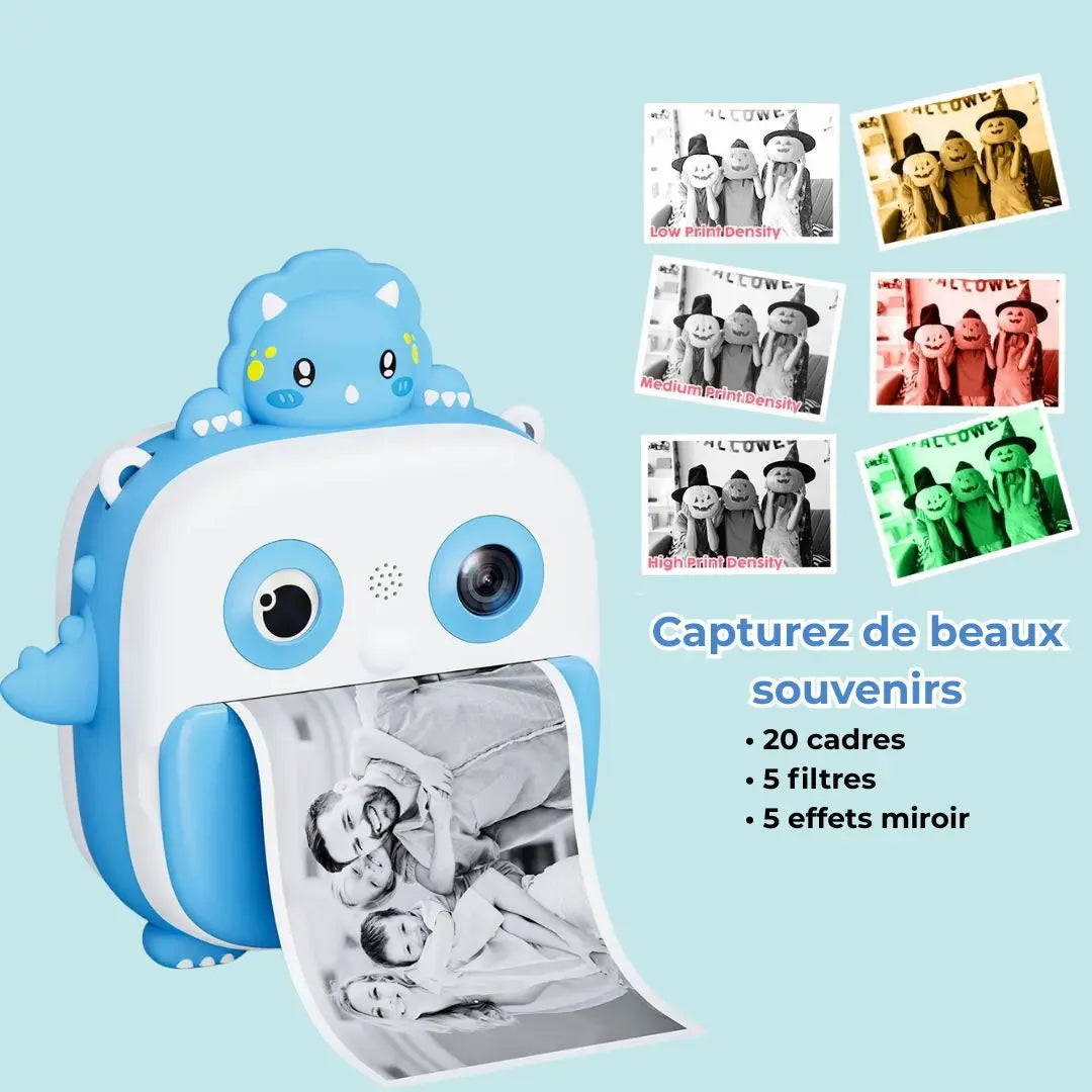 Appareil Photo Instantané pour Enfant Dinosaure Bleu – DinoCam