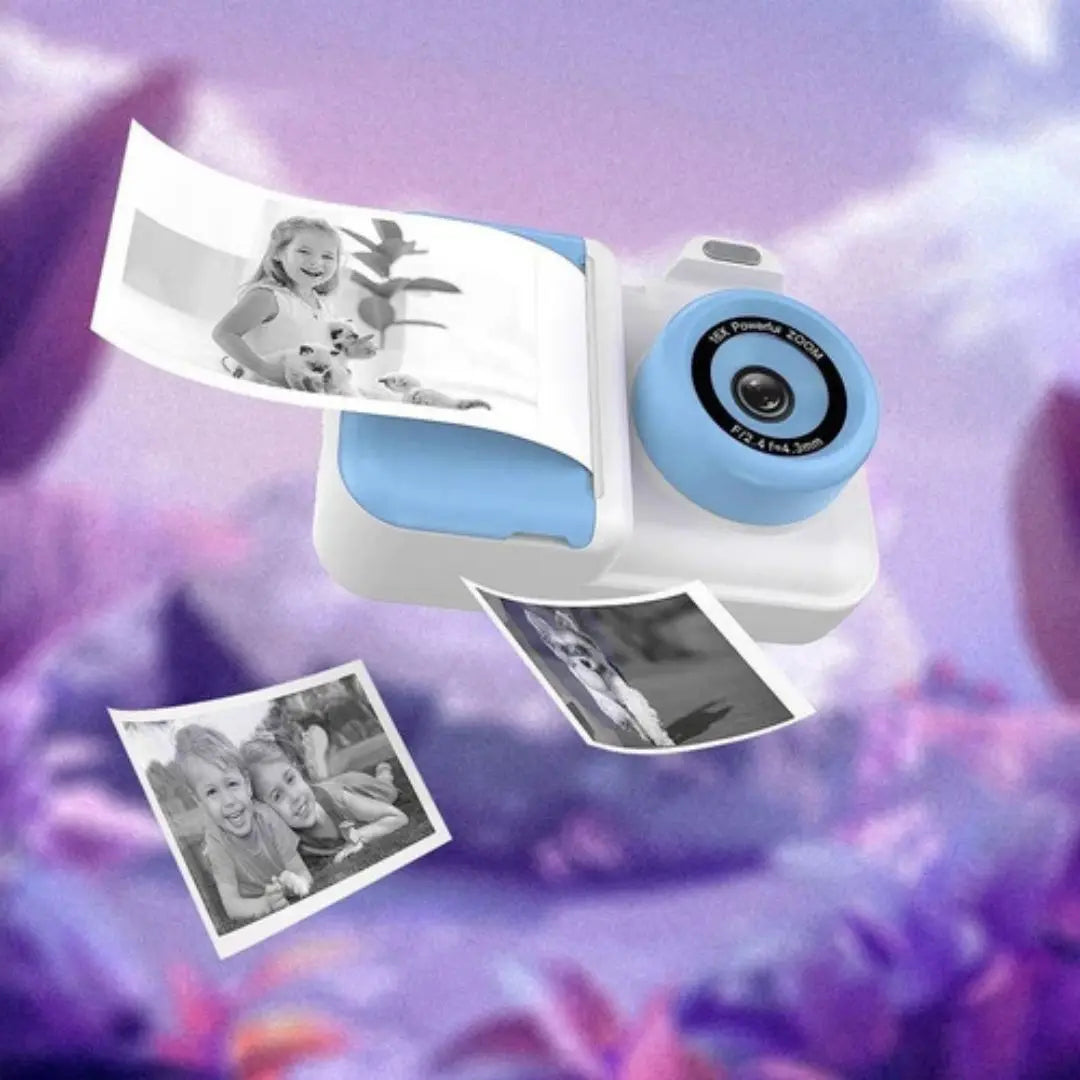 Appareil Photo Instantané pour Enfant - MiniPix Bleu et Blanc