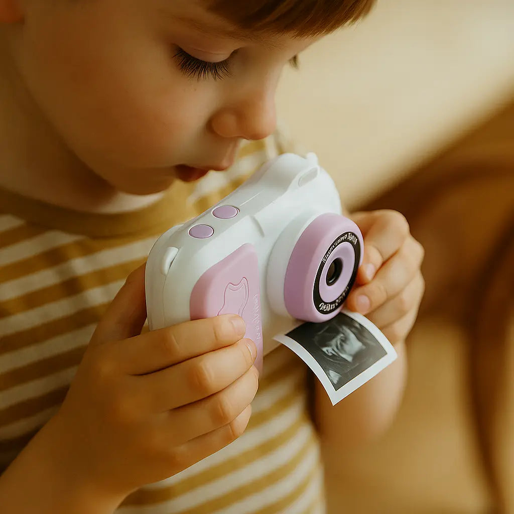 Appareil Photo Instantané pour Enfant - MiniPix Rose et Blanc