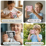 Appareil Photo Enfant Instantané – Impression Thermique – Objectif 180°