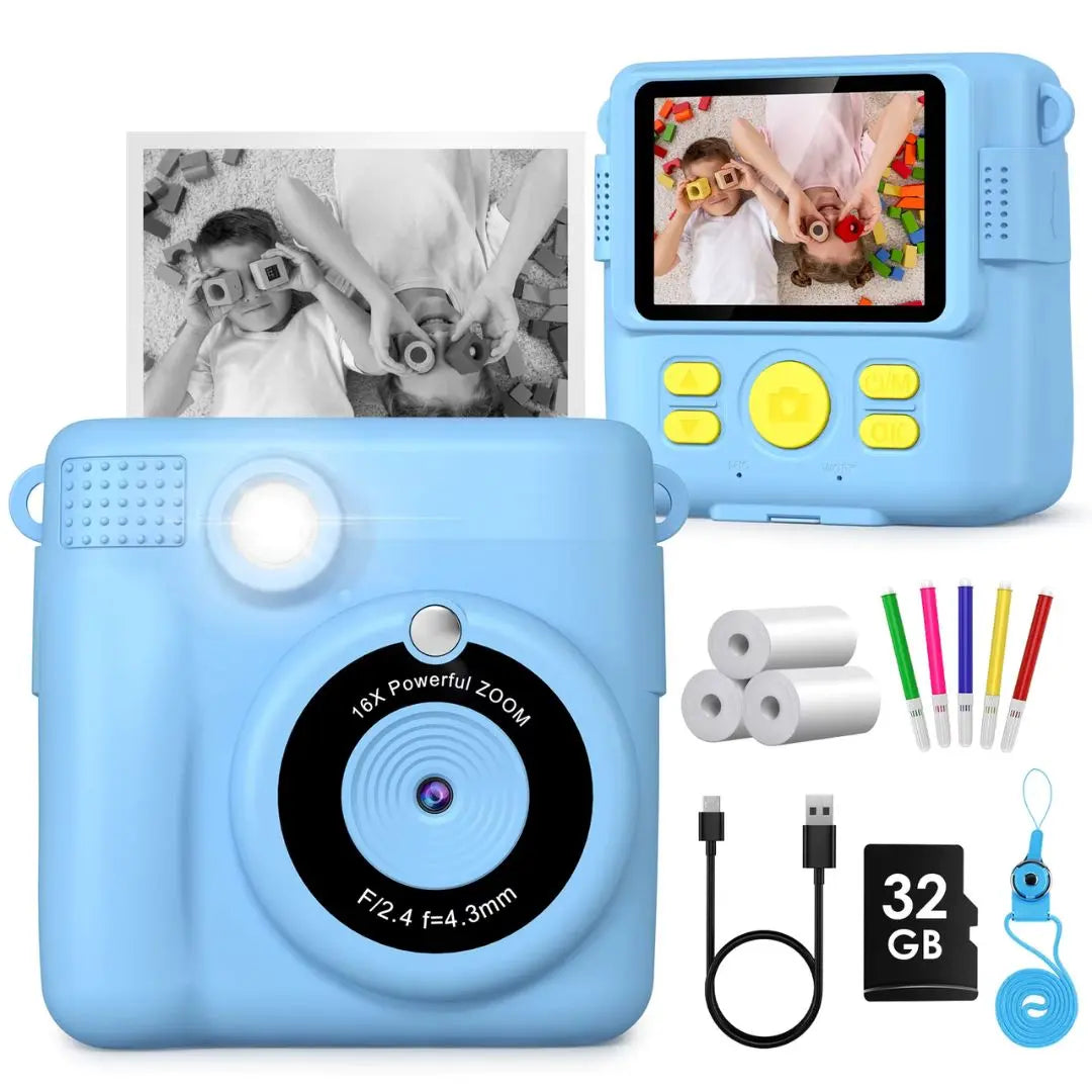 Appareil photo instantané enfant bleu- SnapKid