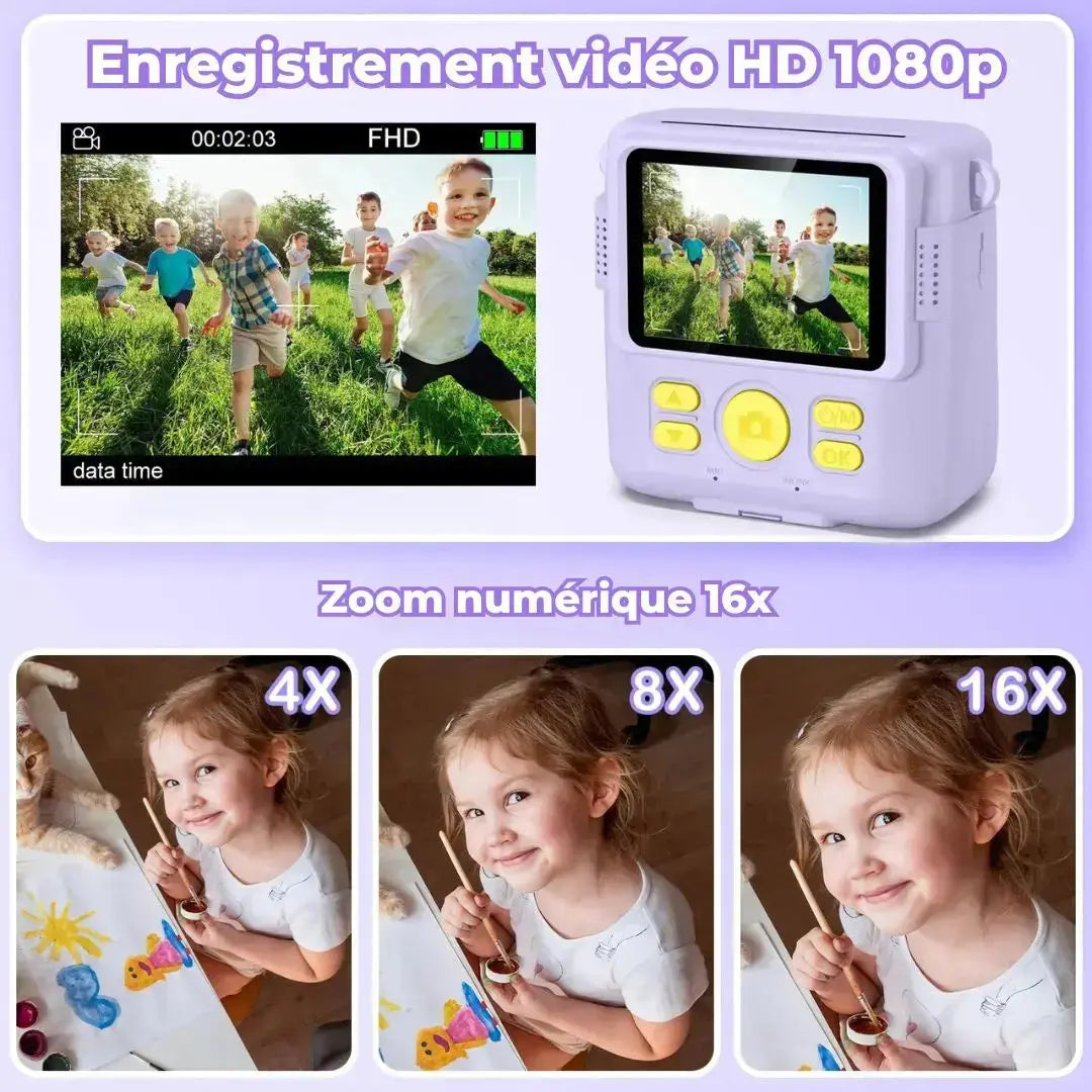 Appareil Photo Instantané Enfant Violet - SnapKid