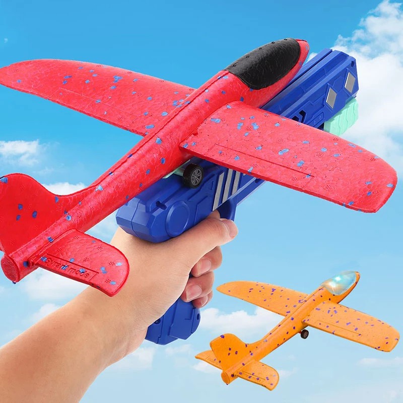 Avion Polystyrène avec Pistolet Lanceur