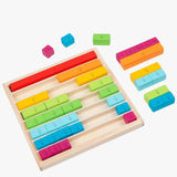 Bâtonnets Montessori fractions en bois - FractionFun