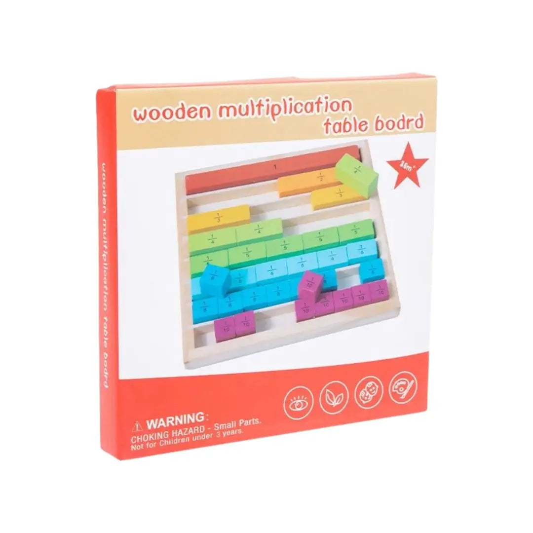Bâtonnets Montessori fractions en bois - FractionFun