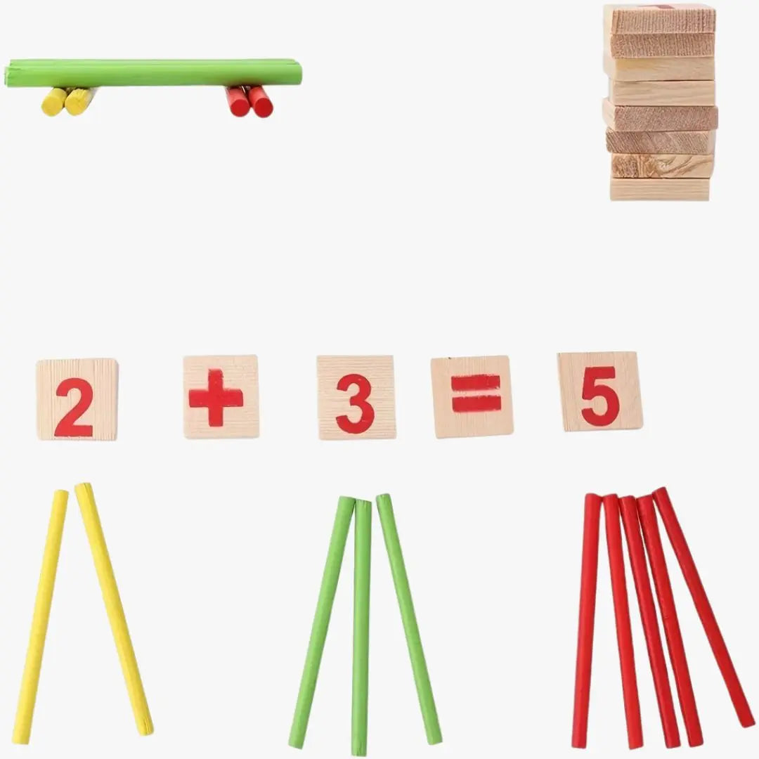 Bâtons de Comptage en Bois Montessori -  Intelligence Stick
