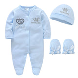 Barboteuse bebe avec bonnet et gants