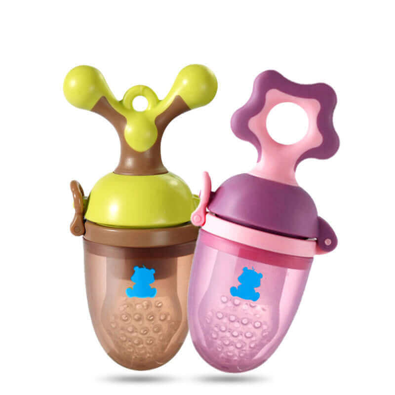 Bite Buddy 2-en-1 Distributeur de Nourriture Fraîche & Anneau de Dentition (Sucette en Silicone Sûre)