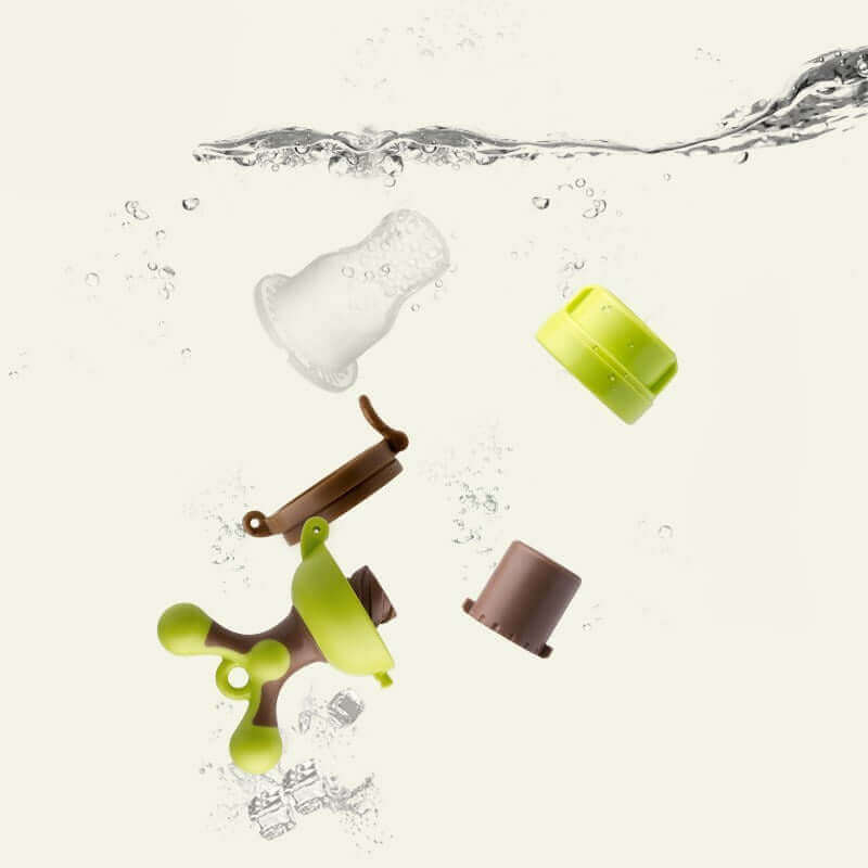 Bite Buddy 2-en-1 Distributeur de Nourriture Fraîche & Anneau de Dentition (Sucette en Silicone Sûre)