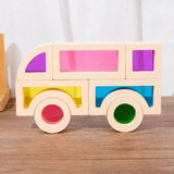 Jeu de Construction en Bois Sensoriel – ColorBlocks