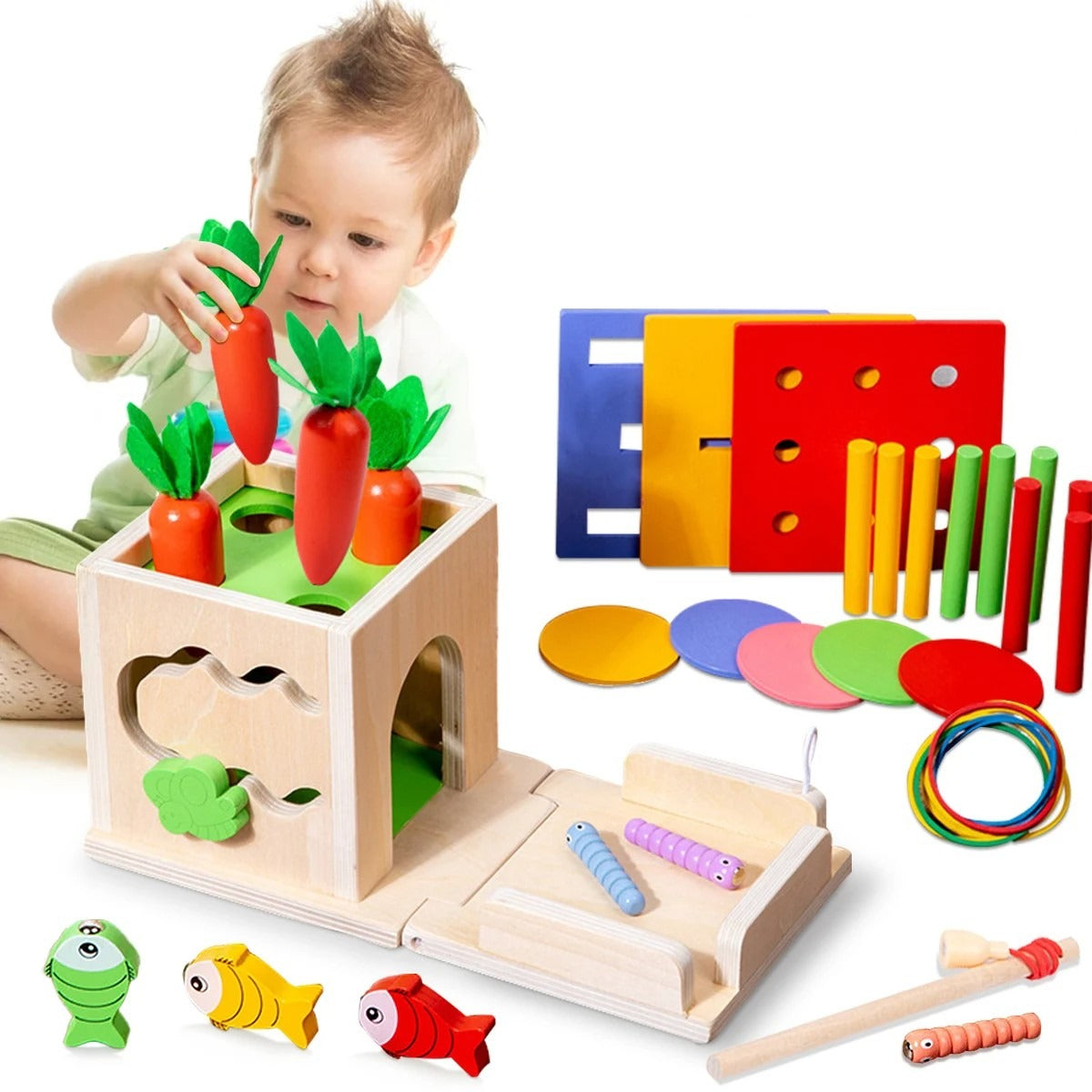 Boîte de Permanence de L'objet Montessori 8 en 1