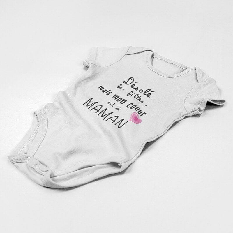 Body - Mon coeur est à Maman - 100% Coton Bio