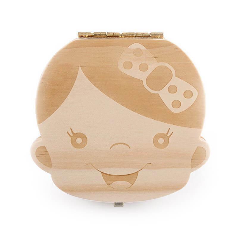 Boite souvenir à dents de Lait en Bois