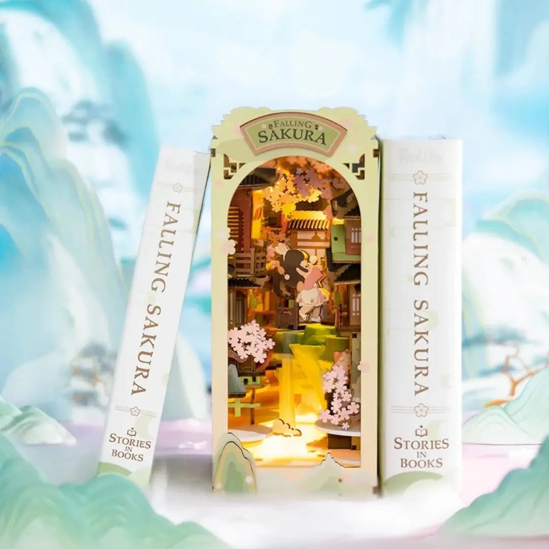 Book Nook Sakura en Bois avec Lumière LED - SakuraDream
