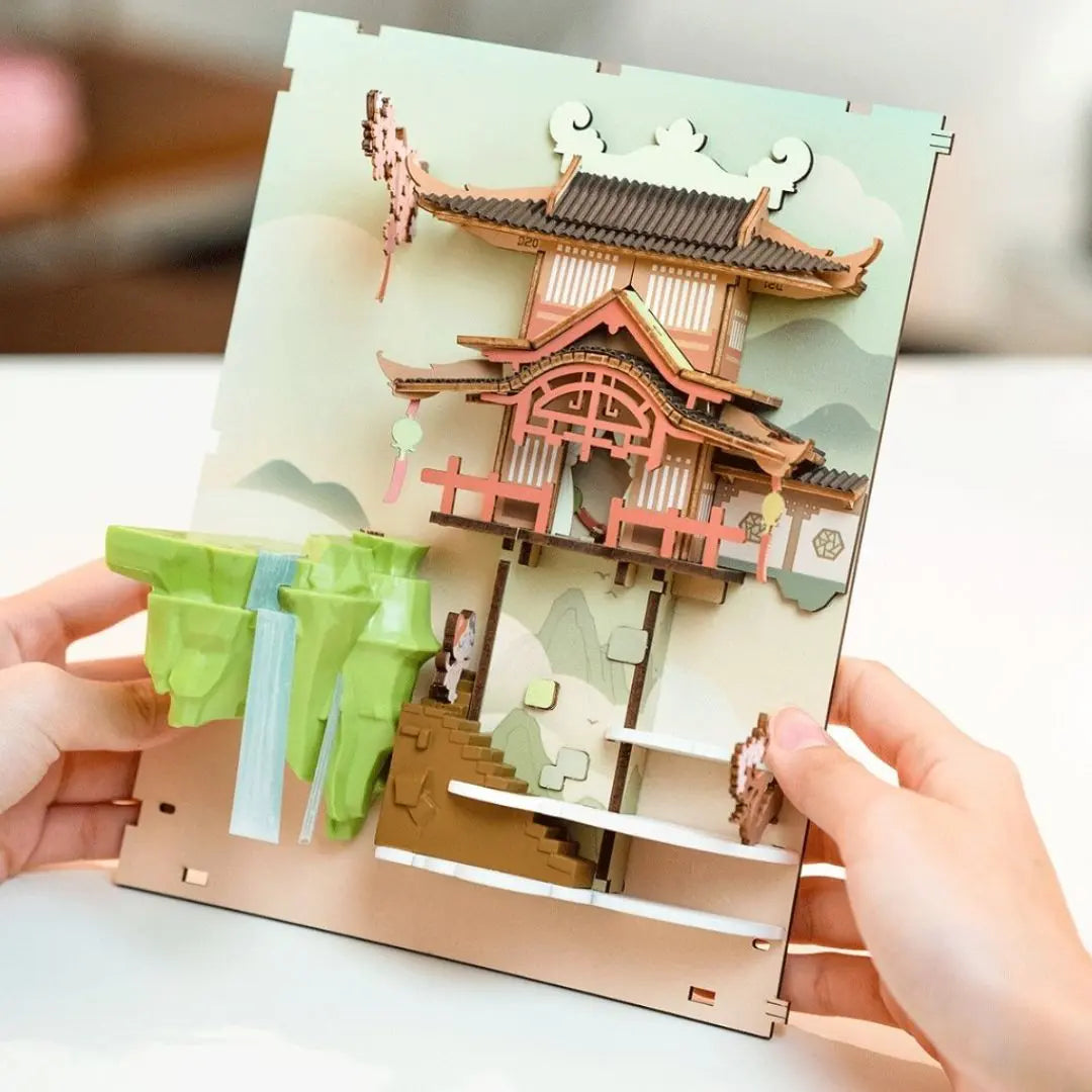 Book Nook Sakura en Bois avec Lumière LED - SakuraDream