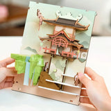 Book Nook Sakura en Bois avec Lumière LED - SakuraDream