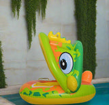Bouee bebe à Auvent Gonflable à motif de Licorne et Dinosaure