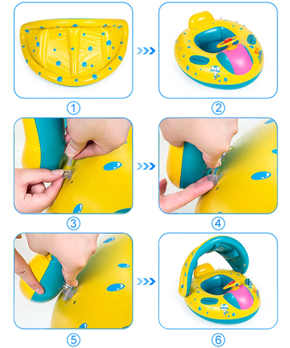 Bouée à Pare Soleil Gonflable pour Bébé