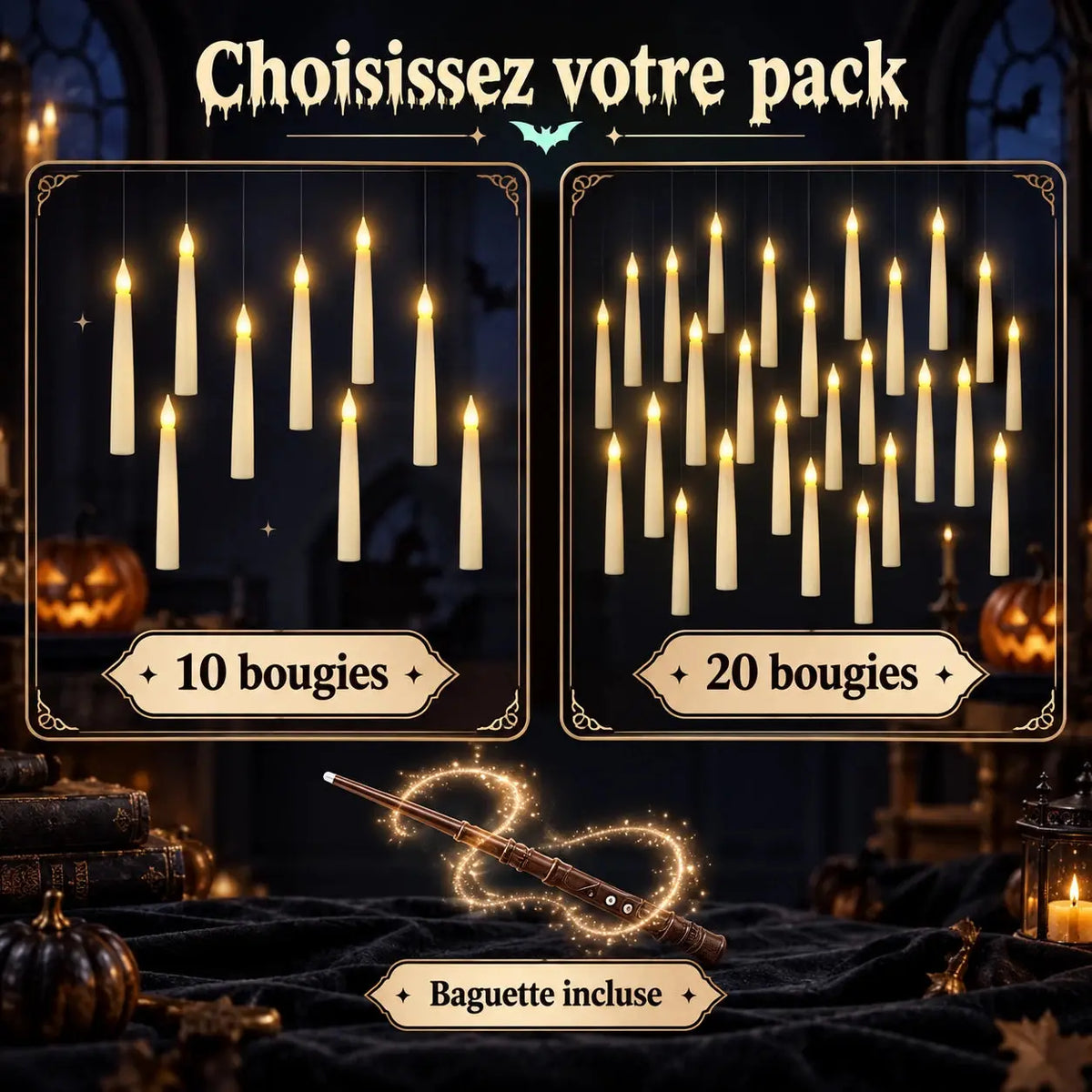 Bougies LED Flottantes Halloween – GhostlyFlame