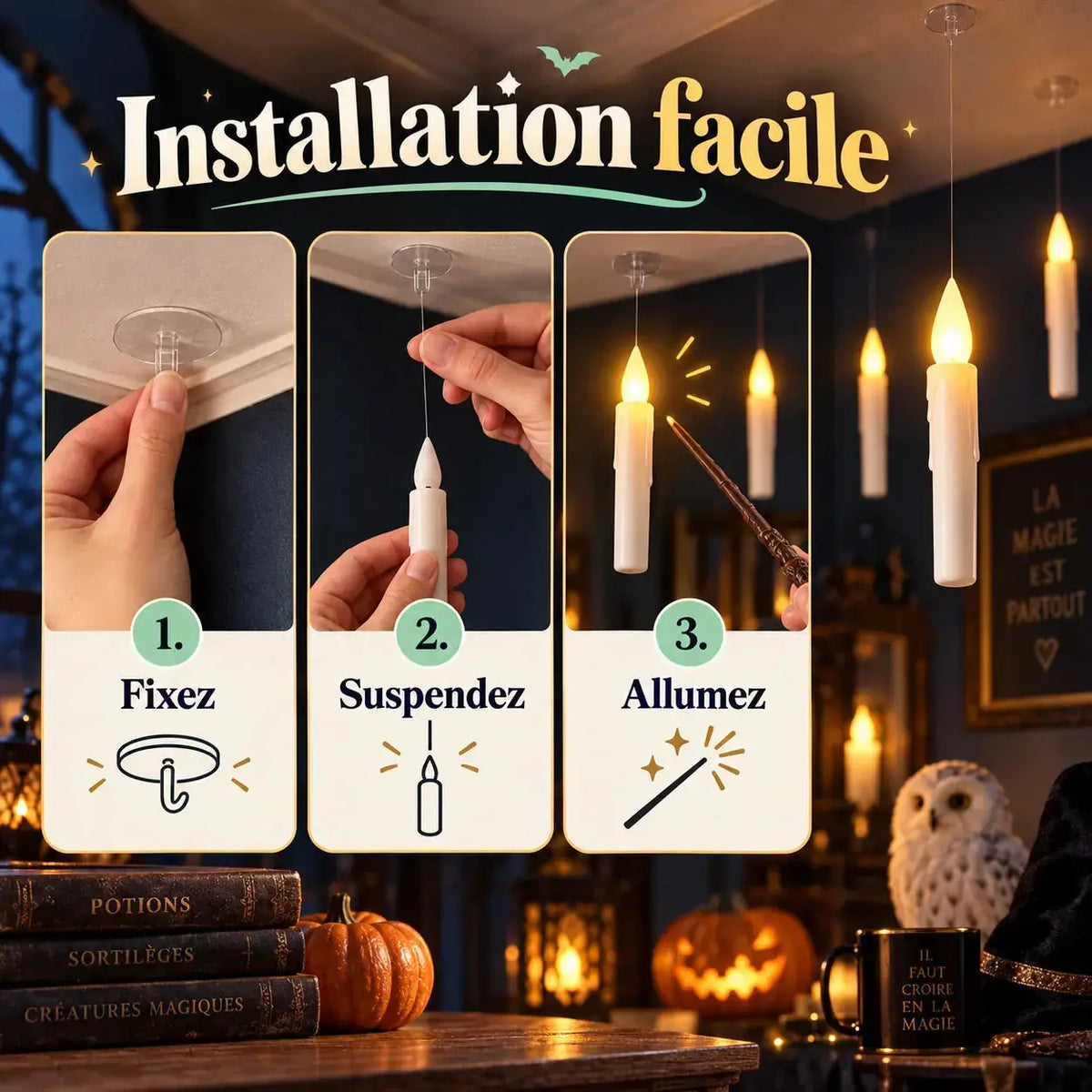 Bougies LED Flottantes Halloween – GhostlyFlame