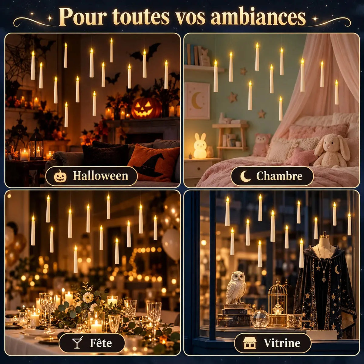 Bougies LED Flottantes Halloween – GhostlyFlame