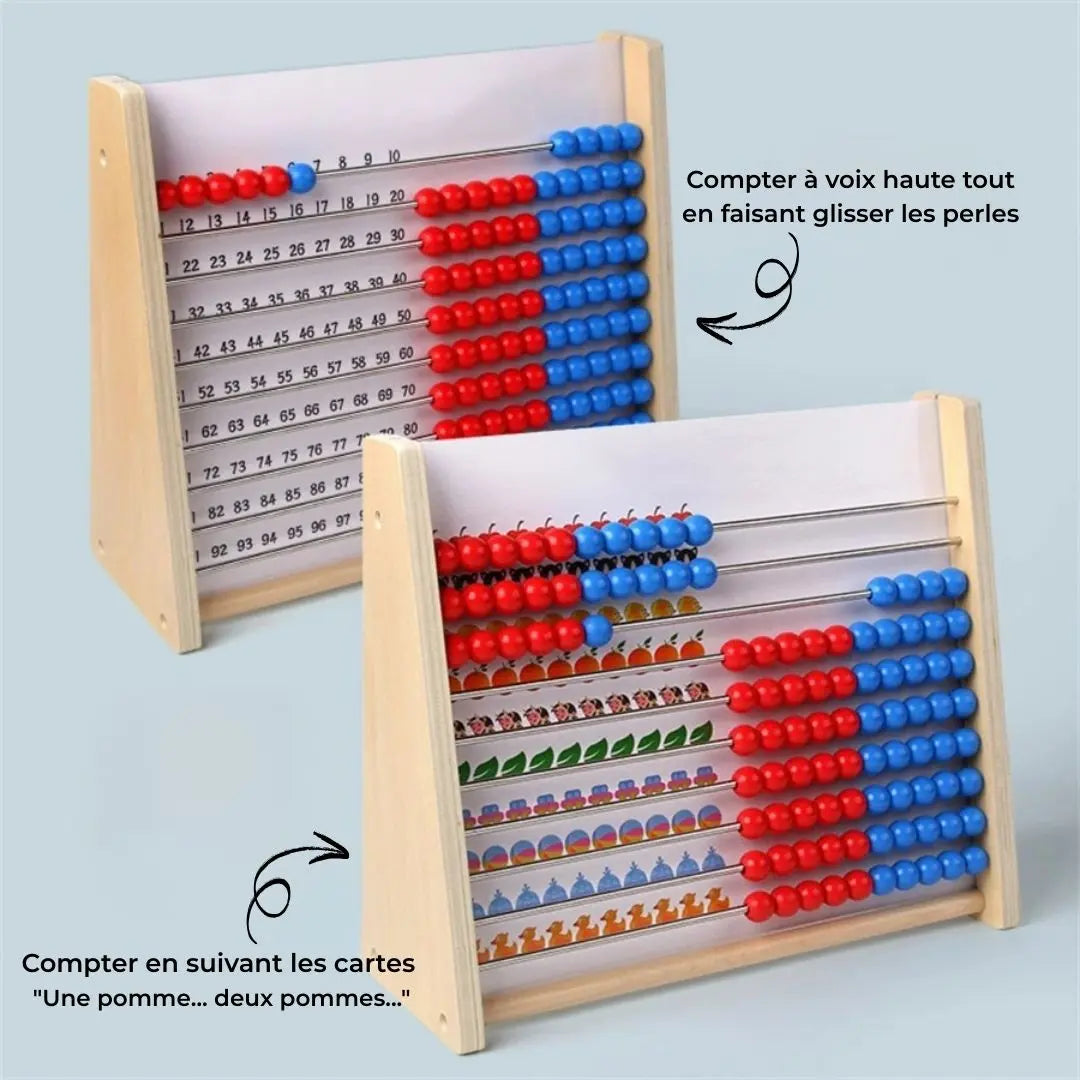 Boulier Chinois Montessori avec Cartes Incluses - Boulix