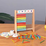 Boulier bois éducatif avec cartes et bâtonnets Montessori - Woodikids