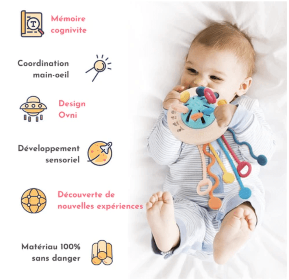 babycool -Jouet de Dentition 3 en 1 apaisant et sensoriel Bébé