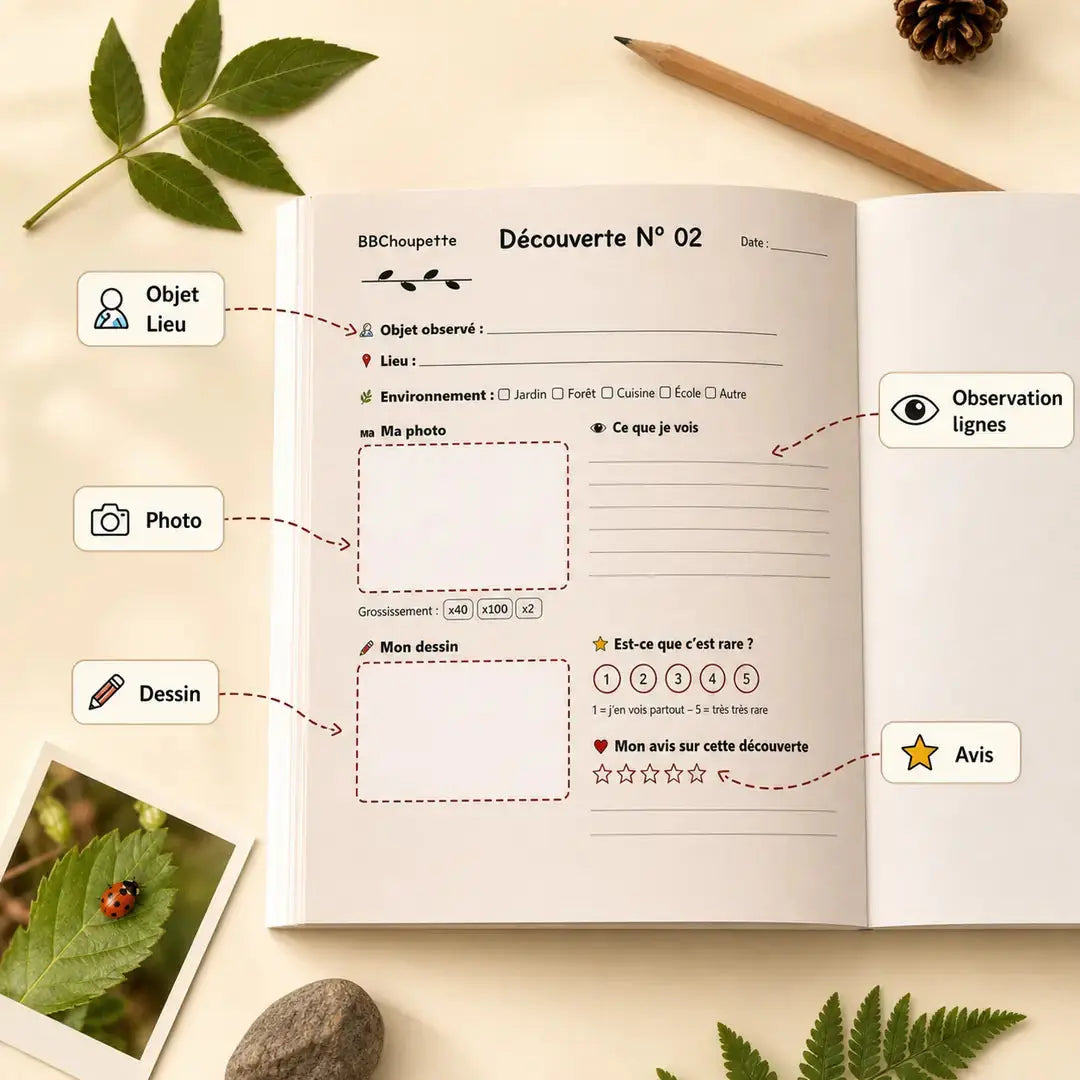 Carnet des Aventuriers - Journal d'Observation Nature dès 6 ans