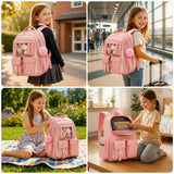 Cartable Fille Primaire Kawaii – Sac à Dos Ergonomique CE1-CM2