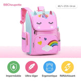 Cartable Licorne Fille Primaire – Sac à Dos Arc-en-Ciel Imperméable