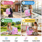 Cartable Licorne Fille Primaire – Sac à Dos Arc-en-Ciel Imperméable