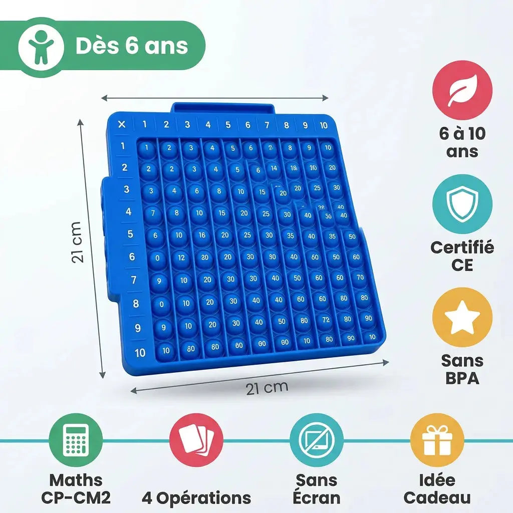 Cartes Flash Maths Enfant – Tables de Multiplication et Calcul