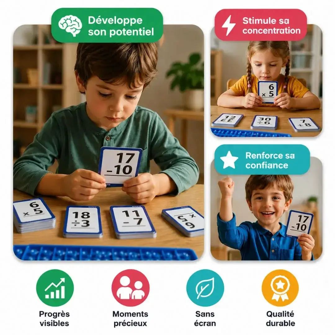 Cartes Flash Maths Enfant – Tables de Multiplication et Calcul