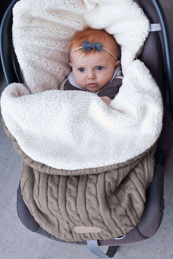 Cashmere Dream Angular Cocoon Sleeping Bag (Lamb Fleece Lined Swaddle)