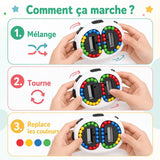 Casse-Tête de Poche à Billes 4 Couleurs – Jeu de Logique Double Face pour Enfant
