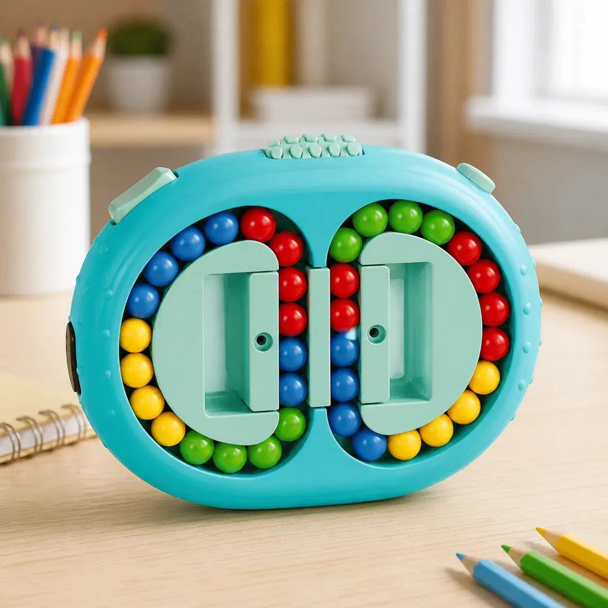 Casse-Tête de Poche à Billes 4 Couleurs – Jeu de Logique Double Face pour Enfant
