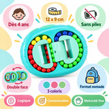 Casse-Tête de Poche à Billes 4 Couleurs – Jeu de Logique Double Face pour Enfant