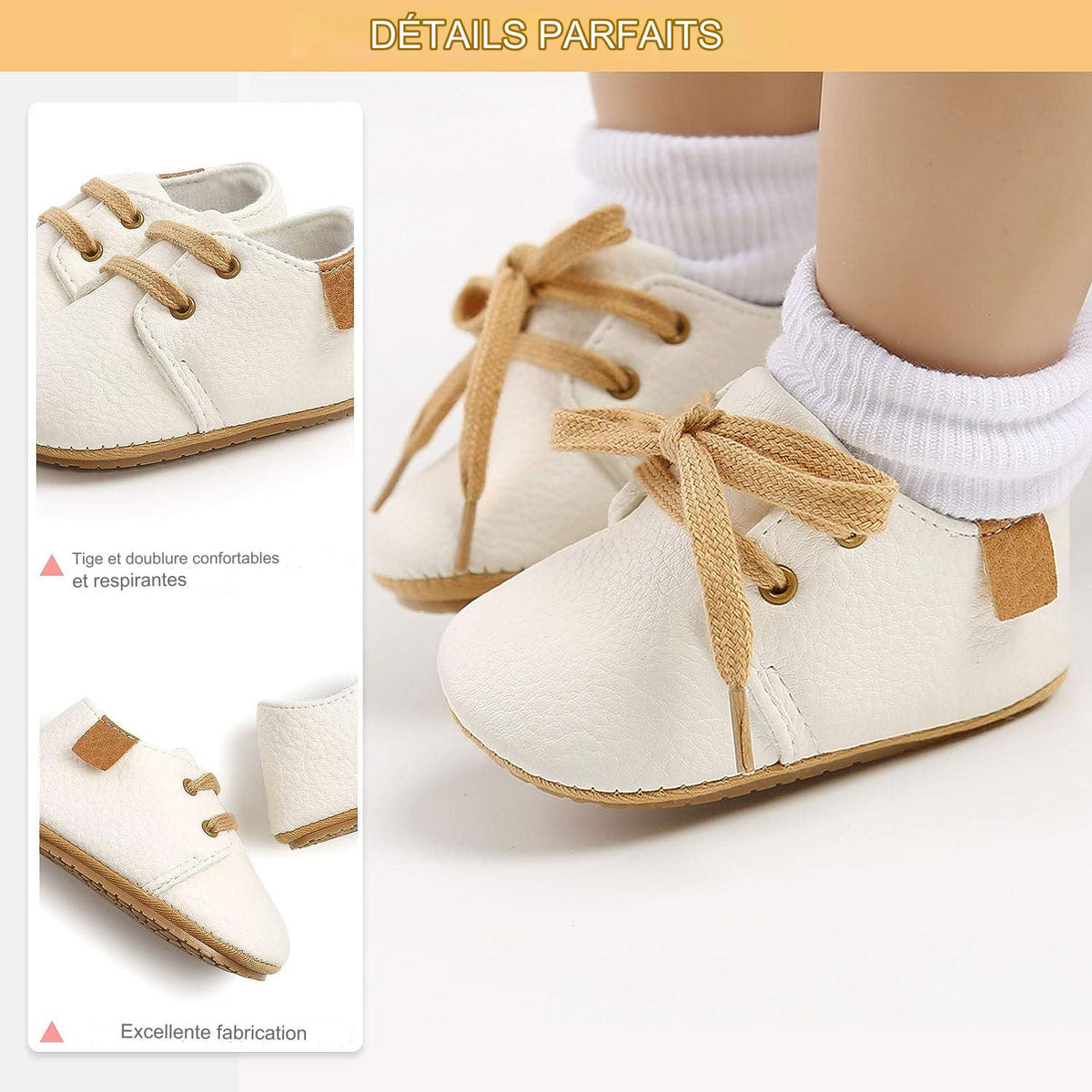Chaussures en Cuir pour Bébé