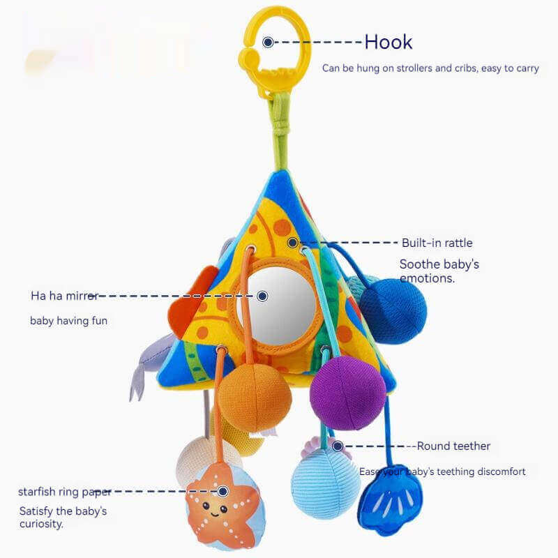 Jouet de Suspension Chouchoule pour Poussette et Siège Auto (Hochet Sensoriel de Voyage)