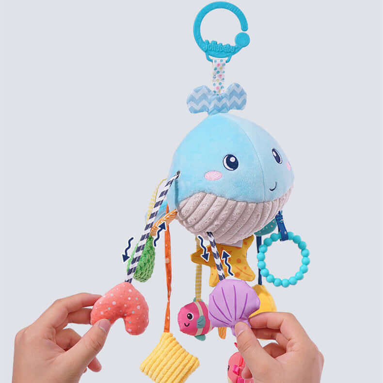 Jouet de Suspension Chouchoule pour Poussette et Siège Auto (Hochet Sensoriel de Voyage)
