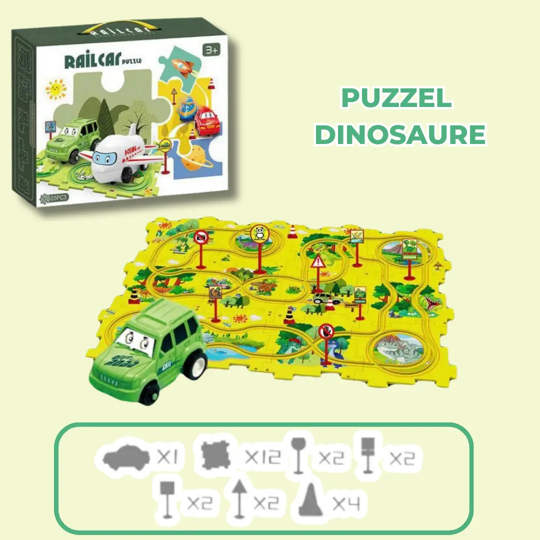 Circuit voiture enfant - RailCar Puzzel