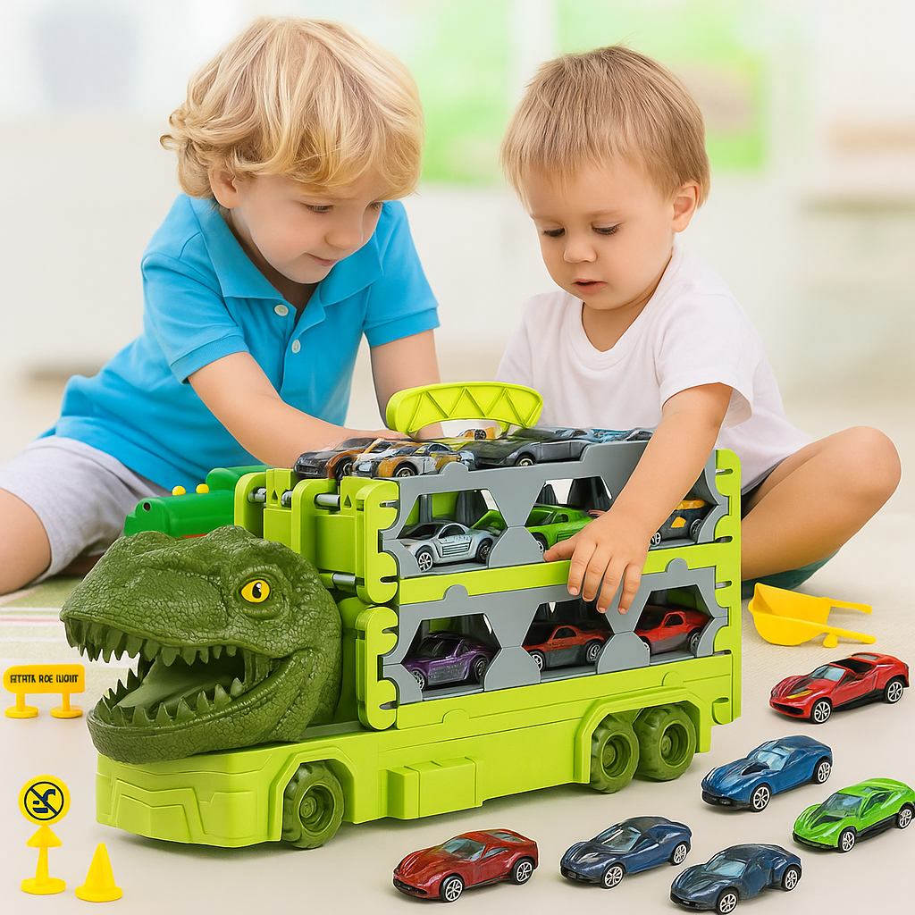 Circuit voiture enfant longue piste dinosaure | MegaLoop