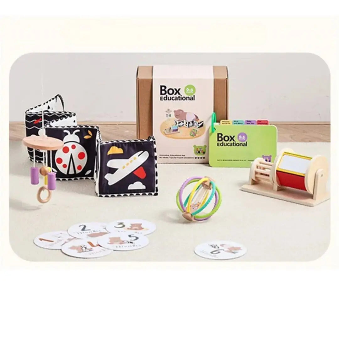 Coffret Jouet en Bois Bébé Montessori 0-6 mois – Bébé Box