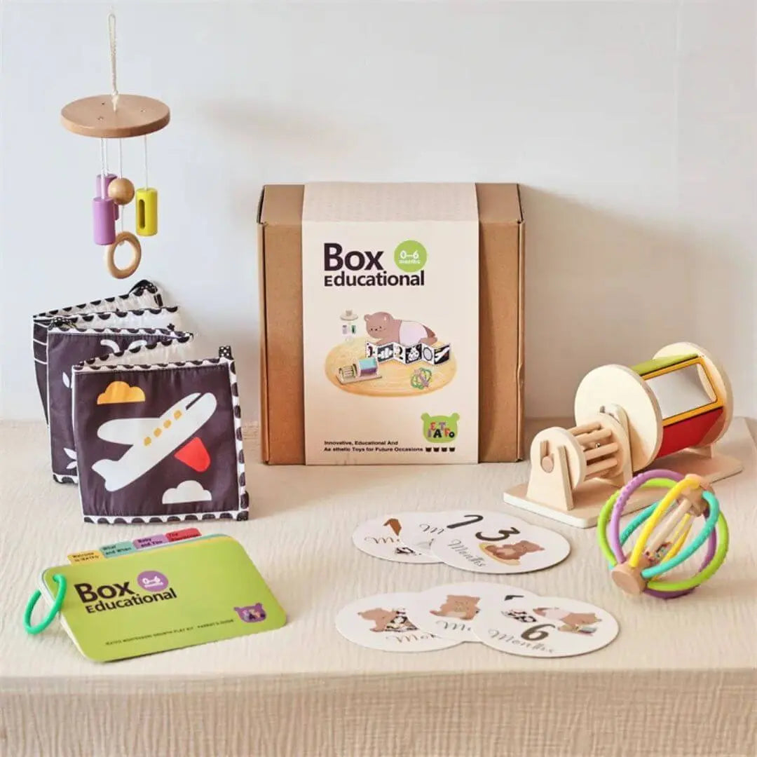Coffret Jouet en Bois Bébé Montessori 0-6 mois – Bébé Box