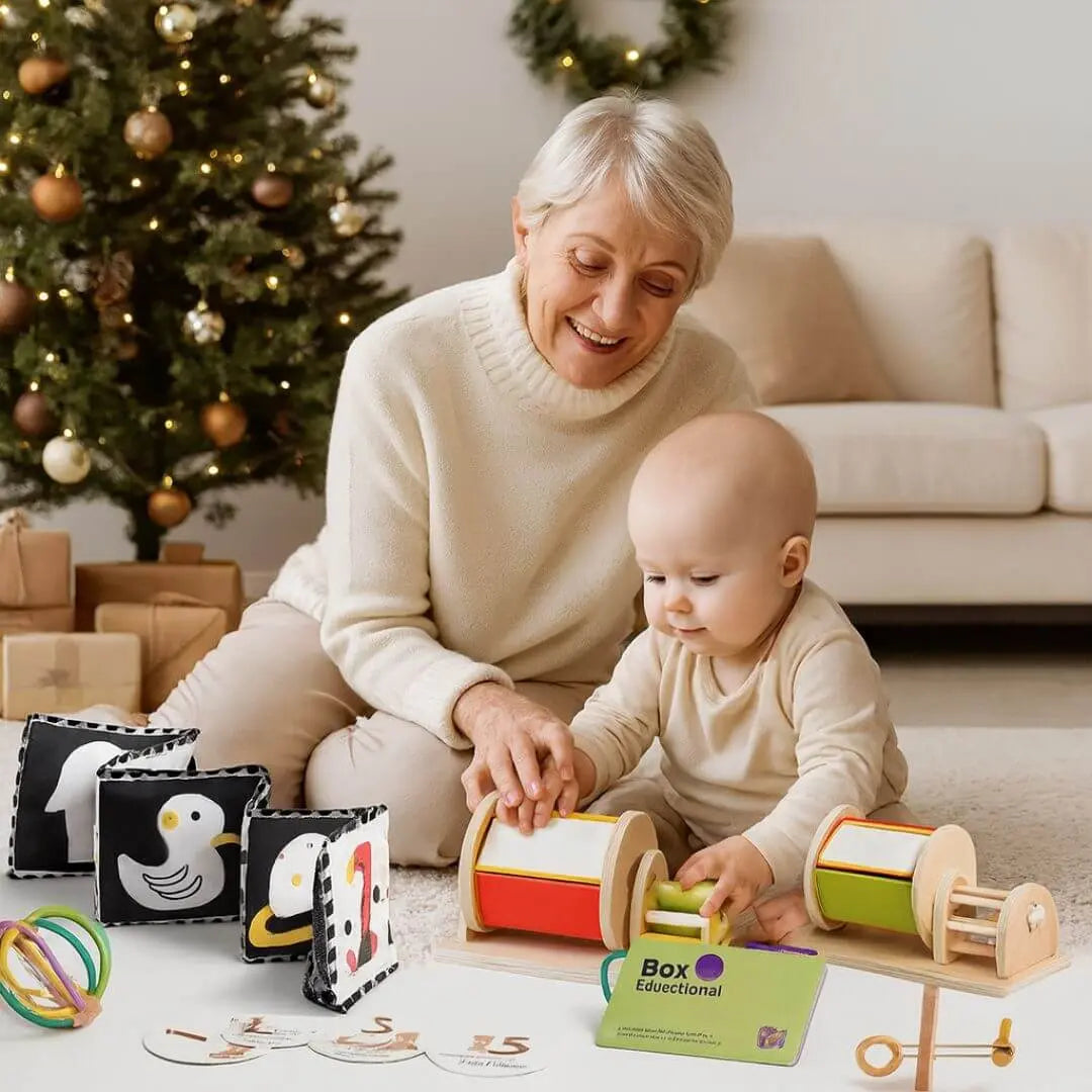 Coffret Jouet en Bois Bébé Montessori 0-6 mois – Bébé Box