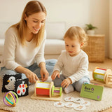 Coffret Jouet en Bois Bébé Montessori 0-6 mois – Bébé Box